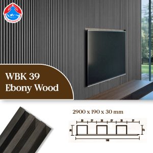WPC Wall Panel WBK39-19 Ebony Wood