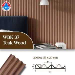 WPC Wall Panel WBK37-22 Teak Wood