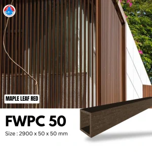 Wallpanel WPC Hollow/Tube Outdoor FWPC50 LEAF RED