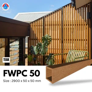 Wallpanel WPC Hollow/Tube Outdoor FWPC50 TEAK